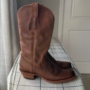 Brown Leather Cowboy Boots